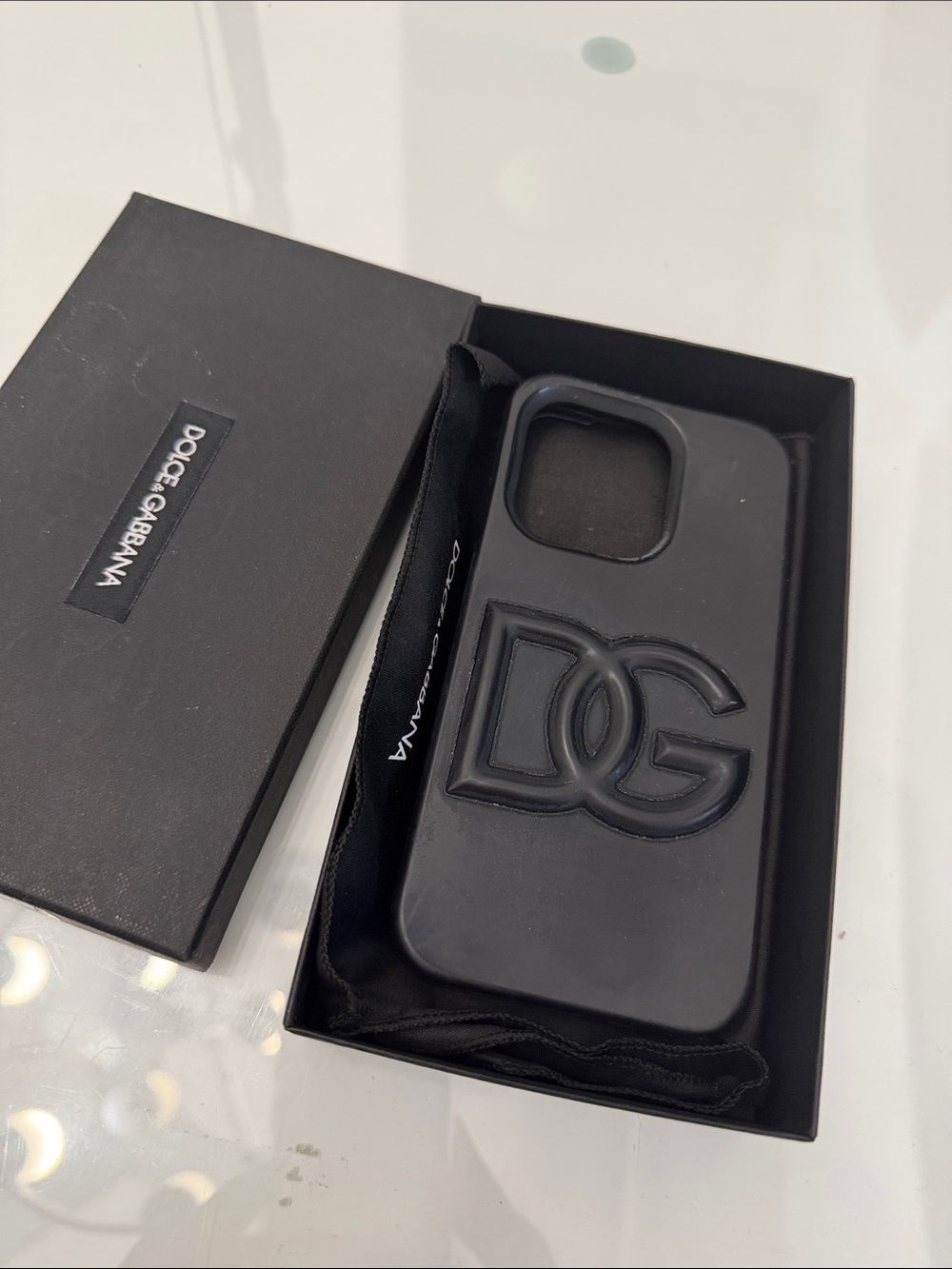 D&G gomma Black Silicone iPhone 14 pro